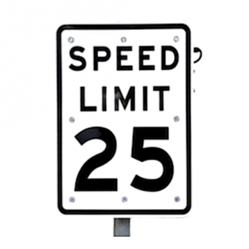 25mph Flashing Speed Limit Sign